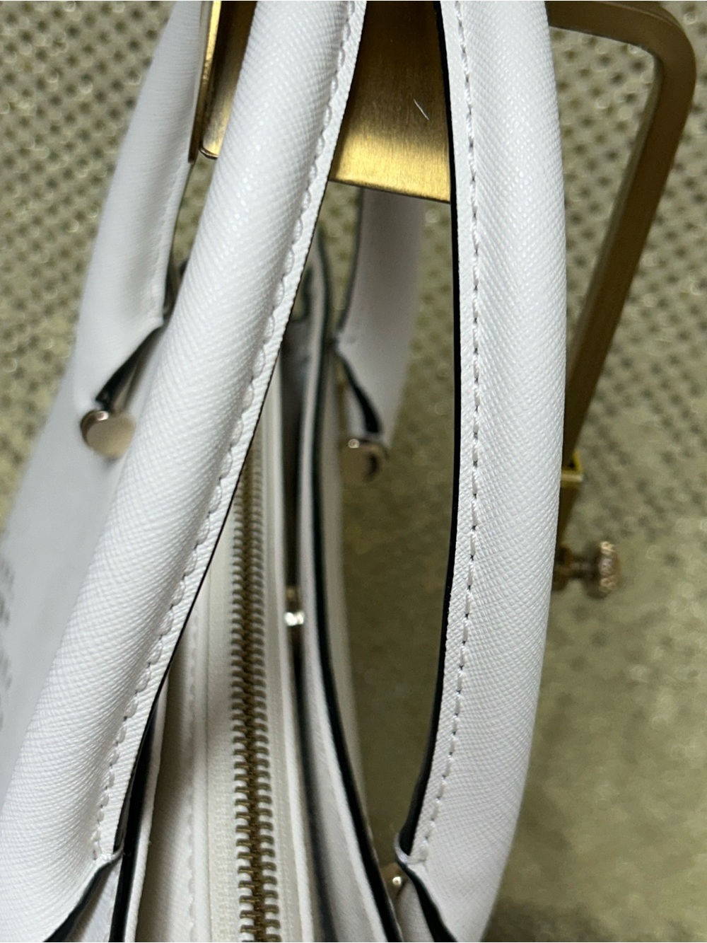 kate spade White Laser-Cut Floral Top-Handle Satchel Approx. 11.5 x 8 x 5 - Picture 6 of 17